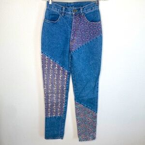 Vintage Paris blues jeans quilted super high rise size 5